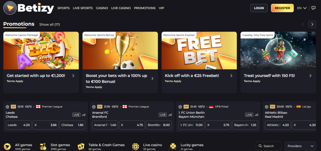 betizy homepage