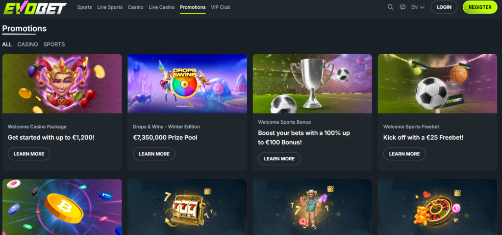 evobet promotions