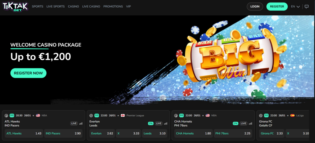 tiktakbet homepage